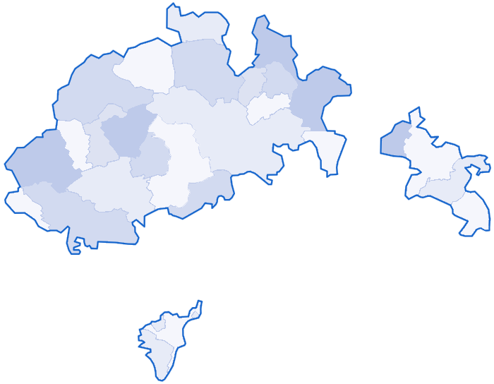 Map of SVP Schaffhausen branches